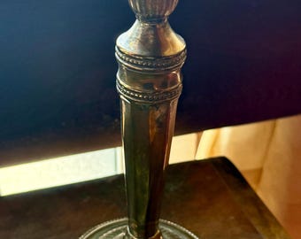 Vintage Silver Plated Brass Candlestick Holder | Classic Taper Candle Holder