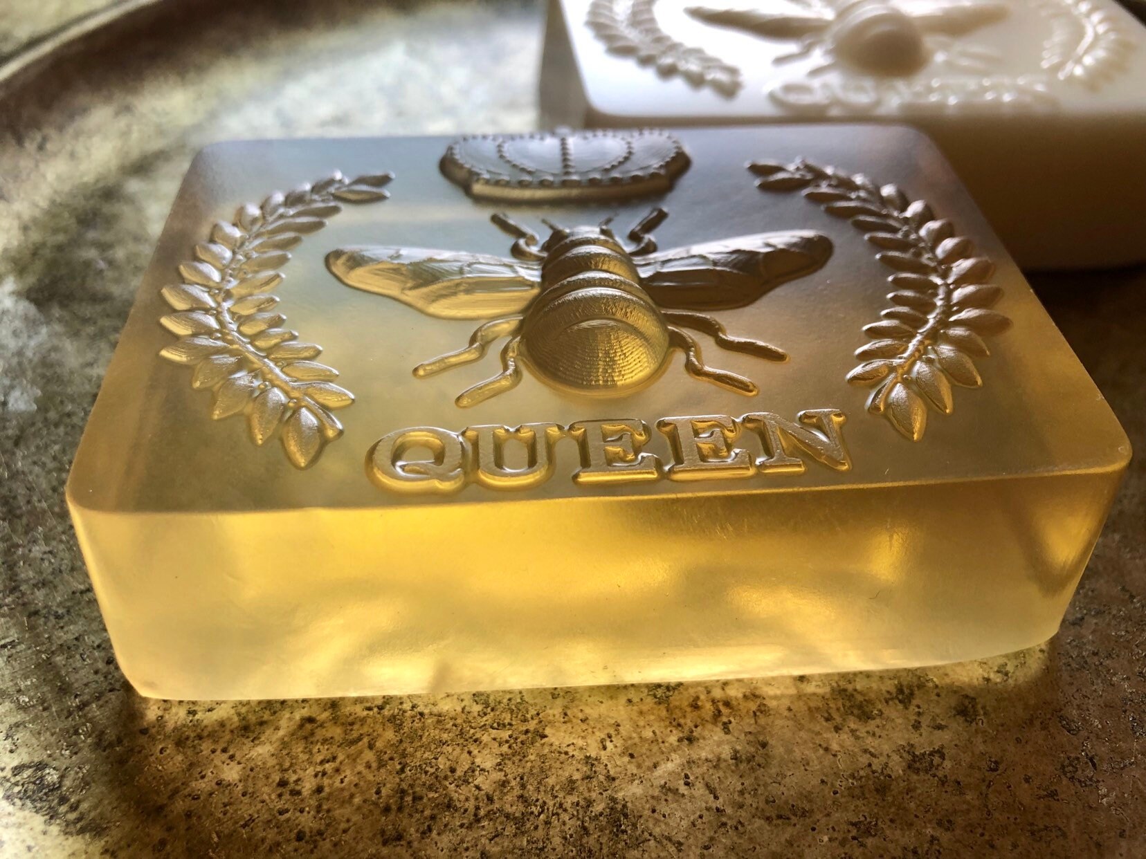 QUEEN BEE Soap, Honey Queen Bee Soap, Golden Honey Bee Soap