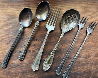 Vintage Silver Plated Spoons & Forks — Mix and Match Flatware Collection