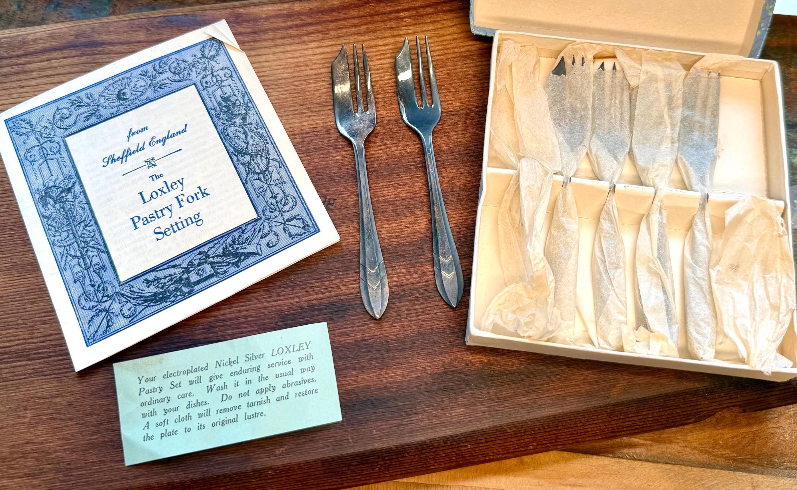 Loxley Pastry Forks Electroplated Nickel Silver Setting