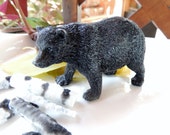 BLACK BEAR SOAP Soap, Big Black Bear Soap with Aspen Logs -Walk in the Woods - Scented in Mountain Lake- For Him