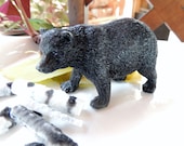 BLACK BEAR SOAP Soap, Big Black Bear Soap with Aspen Logs -Walk in the Woods - Scented in Mountain Lake- For Him