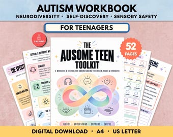 Autism Workbook for Teens Therapy Resource Neurodiversity Journal Parent Guide