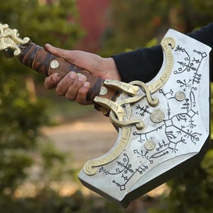 Custom Handmade God of War Mjolnir Thor Hammer Ragnorak, God of War Hammer, GIFT for Men&#39;s, Luxury Gift for Birthday, CHRISTMAS, Anniversary