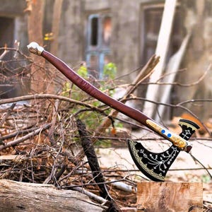 Custom Handmade Leviathan Axe God of War Kratos Axe, Hand Forged Axe, Gamer Gift for Him, Viking Axe | Christmas Gift for Men | Cosplay Prop