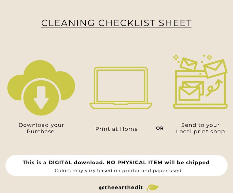 Printable Cleaning Checklist | Daily, Weekly, Monthly & Annual Home ...