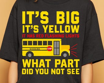 Camiseta divertida de conductor de autobús escolar: Humor con señal de parada amarilla grande