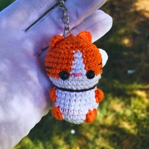 Crochet Animal Keychain: Handmade Cotton Amigurumi Bag Charm