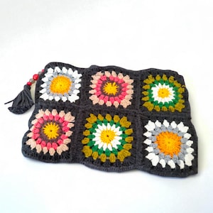 Handmade Cotton Yarn Clutch Bag – Crochet Evening Purse – One of a Kind