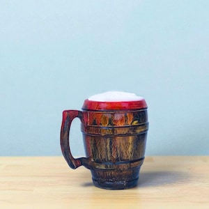 Personalized Viking Beer Mug: Handmade Two-Tone Ceramic Stein