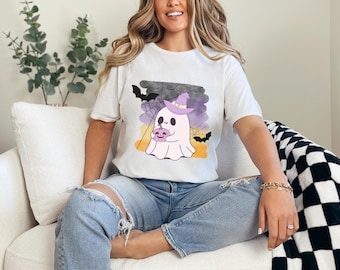 Cute Halloween Shirt File Cute Ghost Png Spooky Halloween Png Coquette Ghost Fall Ghost Pumpkin Png Cute Ghost Pumpkin Png Witch Ghost Png