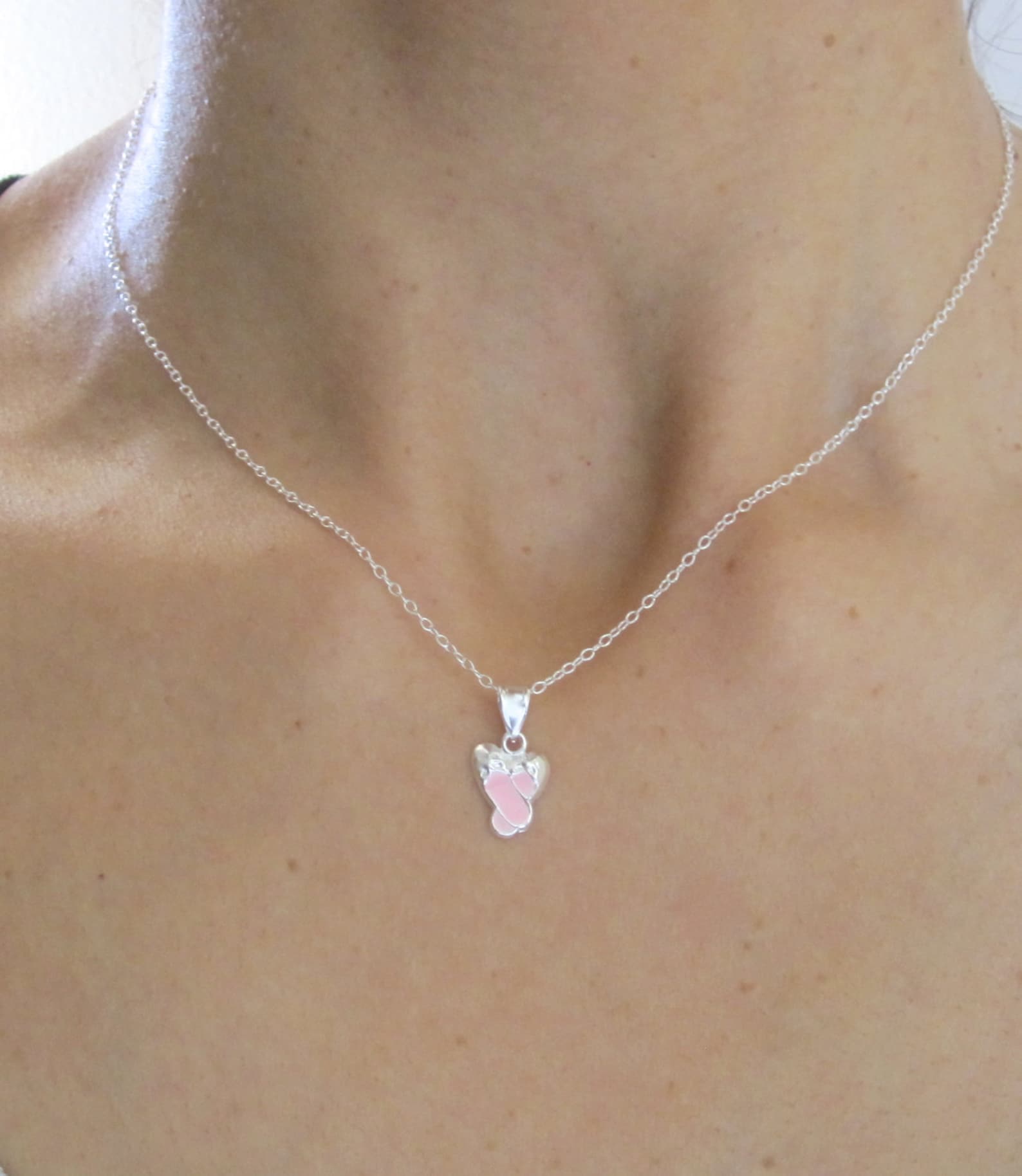 925 sterling silver pink enamel ballerina ballet shoes slippers pendant with necklace chain 925 sterling silver pink enamel ballerina ballet shoes slippers pendant with necklace chain