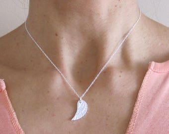 WING sterling silver pendant with chain necklace
