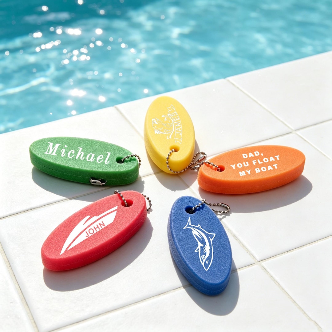 Custom Floating Keychain - Personalized Name/logo, Waterproof ...