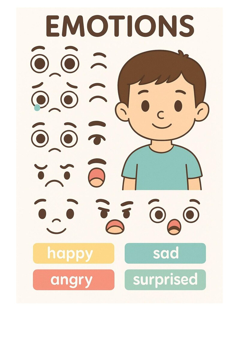 Printable Emotions Activity for Kids | Cut & Paste Feelings Faces ...
