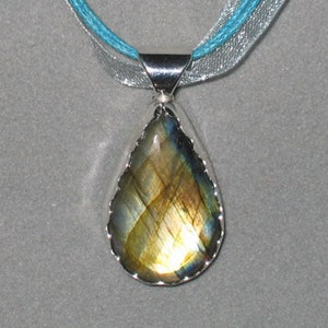 Golden Labradorite in Sterling Silver Setting