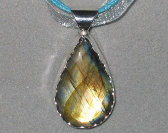 Golden Labradorite in Sterling Silver Setting
