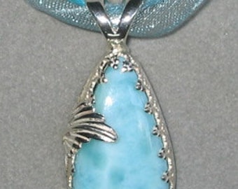 Larimar Sterling Silver Pendant