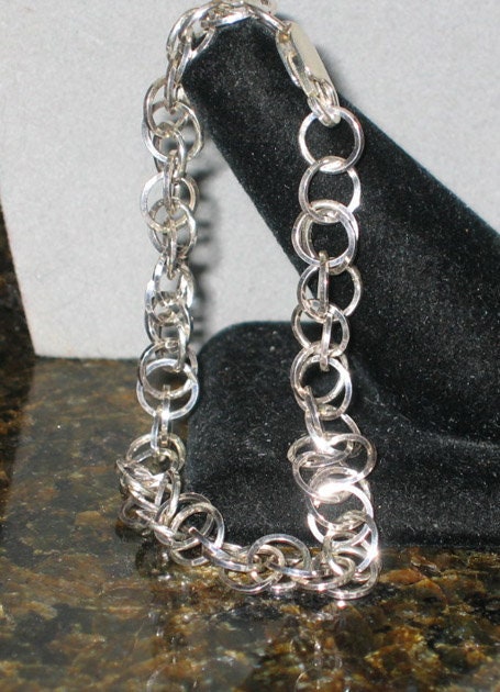Sterling Silver Charm Bracelet Chain Bracelet Twisted Cable Link Silver  Bracelet Vintage Silver Chain Link Bracelet for Women Bracelets 