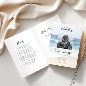 May include: A white memorial card set with the text "Obituary" and "Order of Service". The right card features a photo of a man with the text "Celebrating the Life of" and the name "Franklin Frank Doyle".