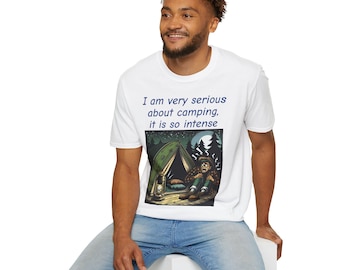 Camping Vibes T-Shirt, Outdoor Adventure Tee, Nature Lover Shirt, Wilderness Hiking Top, Intense Camping Apparel