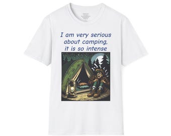 Camping Vibes T-Shirt, Outdoor Adventure Tee, Nature Lover Shirt, Wilderness Hiking Top, Intense Camping Apparel