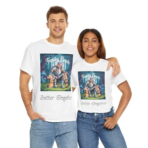 Family Bonds Unisex Heavy Cotton Tee, Cute Family Tee, Gift for Parents, Family Reunion Shirt, Matching Family Outfit, Fun Family Tee