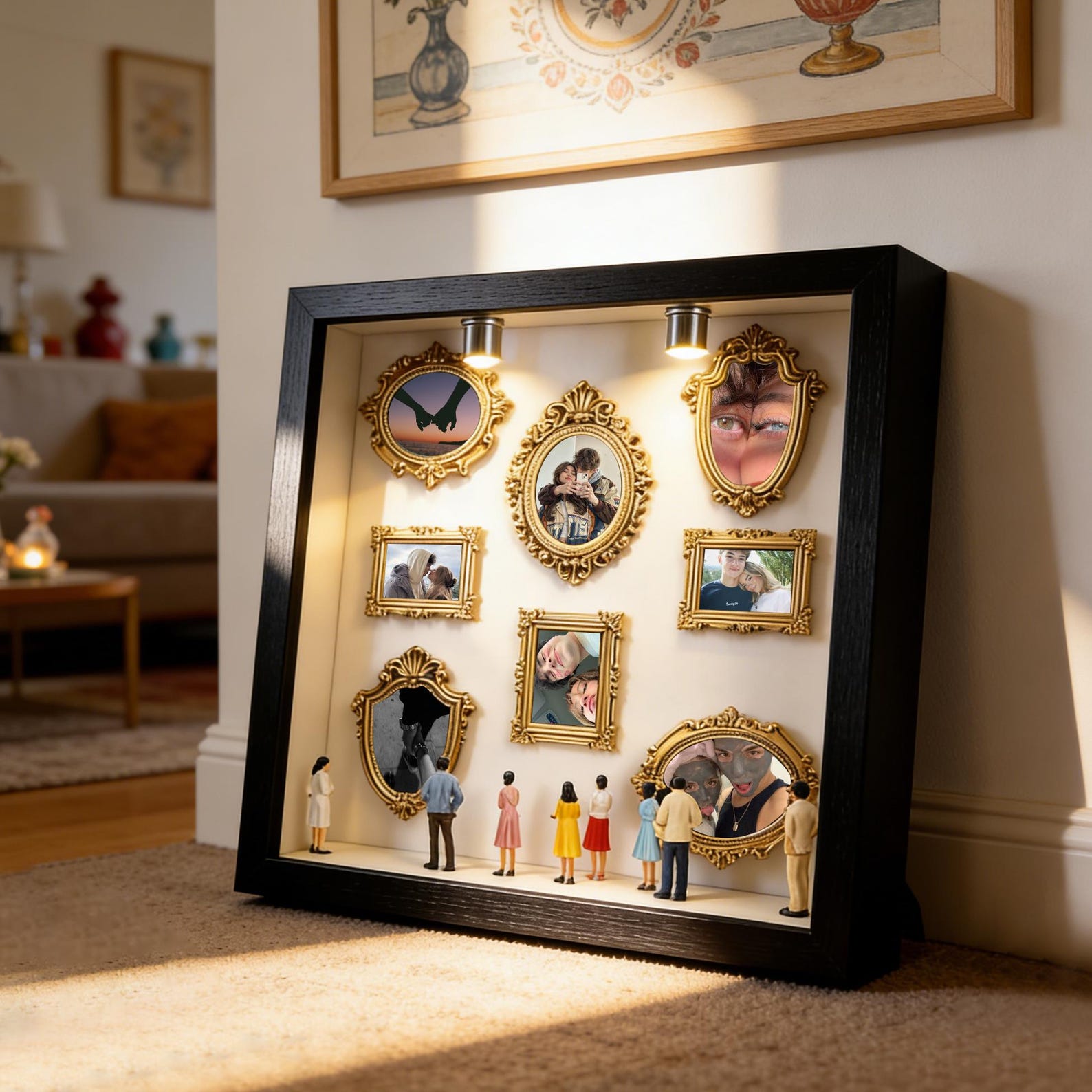 DIY Mini Museum Silhouette Box, Creative Memory Display With Mini ...