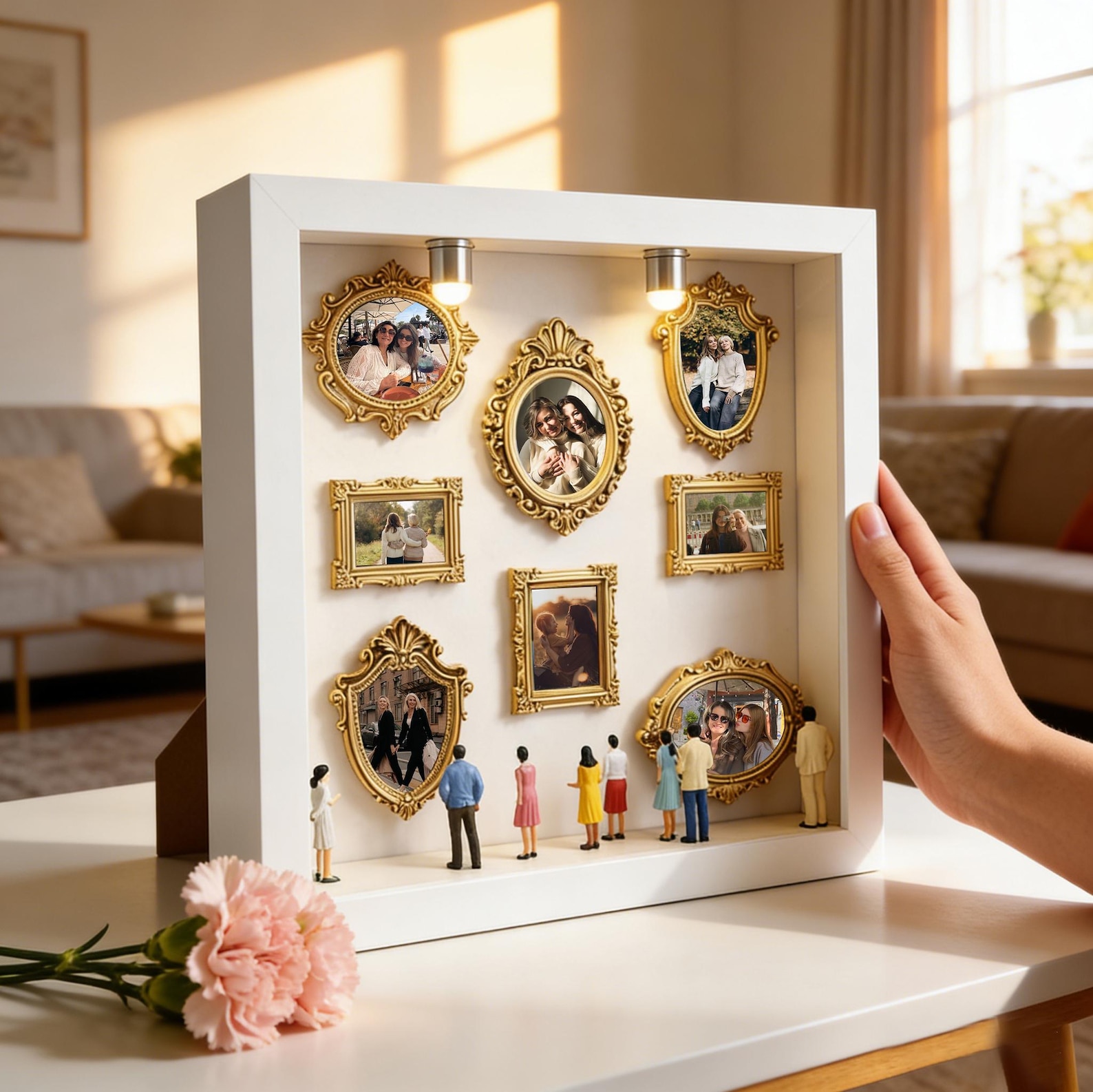 DIY Mini Museum Silhouette Box, Creative Memory Display With Mini ...