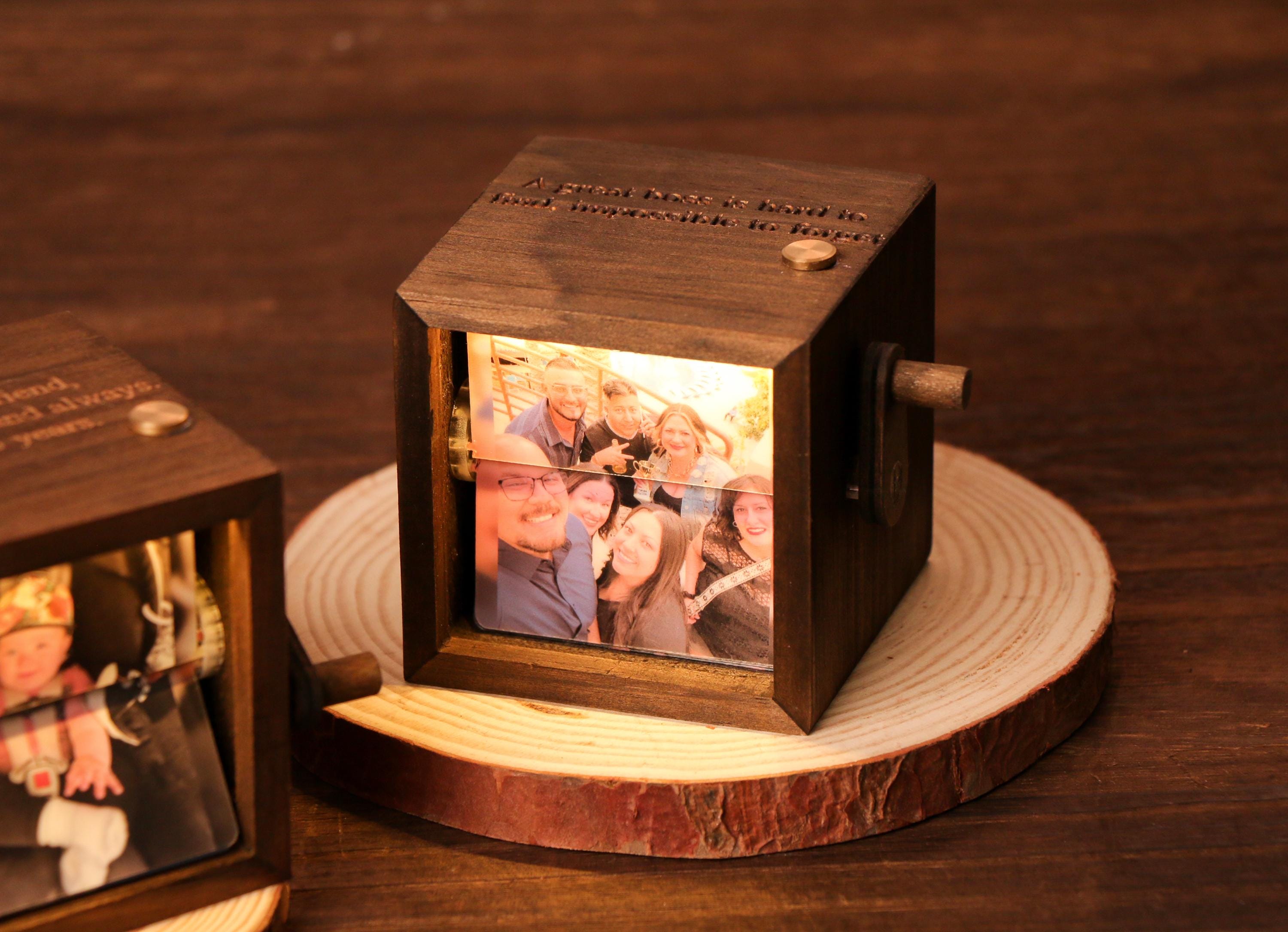 Personalized Photo Flipbook Animation Box,custom Wooden Photo Book With ...