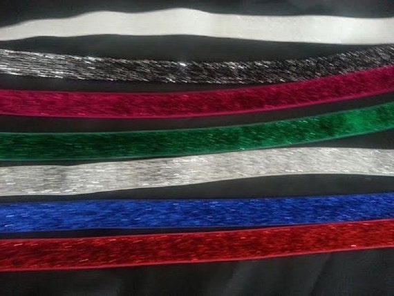 5 Yards Glitter Fold Over Elastic Sparkle 5 8 Hair Tie Etsy