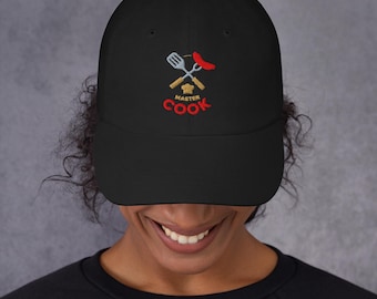 Gorra de papá de sarga de algodón de perfil bajo - Correa ajustable