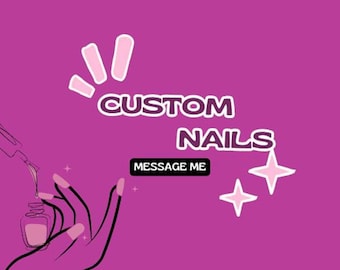 Custom Press On Nails | Personalized 3D Nail Art Design | Handmade Luxury Fake Nails Tailored to Your Style