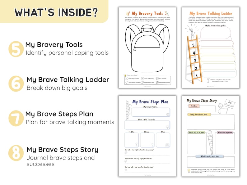 Selective Mutism Therapy Worksheets for Children - Etsy