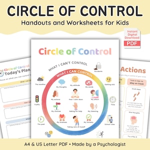 Circle of Control-werkbladen voor kinderen: een hulpmiddel voor emotionele regulatie en sociaal-emotioneel leren (SEL)