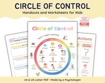 Circle of Control Kids Worksheets: A Tool for Emotional Regulation and Social-Emotional Learning (SEL)