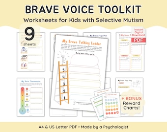 Selective Mutism Therapy Worksheets for Children