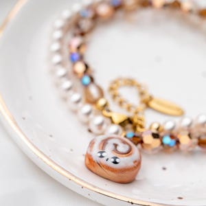 Kawaii Cinnamon Roll necklace Handmade jewelry