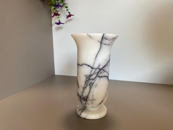 Natural Marble Vase, Luxury Marble, Handcrafted Stone Vase For Flowers, Luxury Home Decor, flower holder, housewarming gift