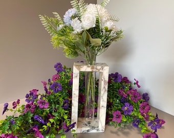Calacatta Viola Marble Vase, Bulgari Luxury Marble, Italy marble Vase, Handmade Stone Vase For Flowers, Luxury Home decor, Housewarming Gif