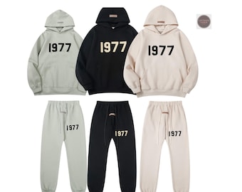 Handgefertigter Trainingsanzug Baumwolle Hoodie mit Jogginghose Unisex Shirt