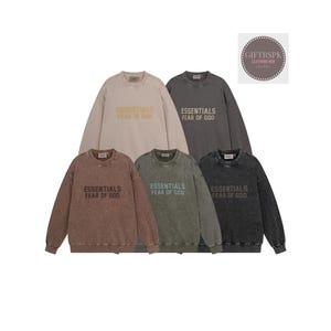 Unisex Handmade Cotton Pullover Sweatshirts in Different Colors with Text Print, Everyday Wearing Style