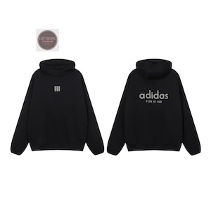 Unisex Handmade Cotton Pullover Hoodie in Black Color with Minimalist Text Print, For All Genders
