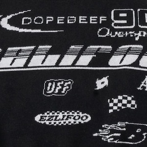 Distressed Graphic Sweater Streetwear Y2K Pullover image 9