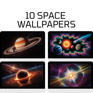 10 Space Wallpapers HD 4K Digital Download Desktop Galaxy Backgrounds Cosmic Art