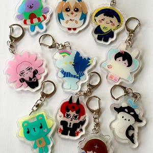 Meer toegevoegd! Niet-officiële Gmmtv-mascottesleutelhanger | VijverPhuwin JimmySea PerthSanta TayNew SkyNani WilliamEst AouBoom MilkLove NantamFilm Lykn etc