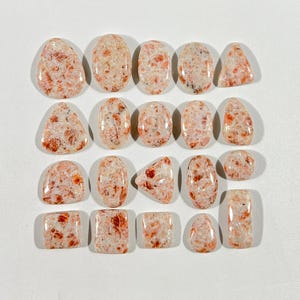 Indian Orange Sunstone Gemstone! Wholesale Price Top Grade Indian Sunstone Mix Shapes - Loose Orange Sunstone Cabs for Making Jewelry