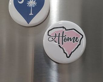 South Carolina magnet Palmetto State Home 2 1/4 inch Magnet or Pin back Button