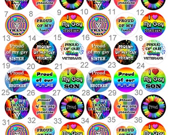 LGBT Gay Pride Month Pinback Button or Badge 1 inch set of 10