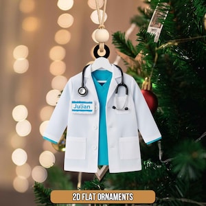 Personalized Doctor Costume Ornament, Doctor Gift, Chirtsmas Gift For Doctor, Surgeon, Dentist, Graduation Gift,Nurse uniform,Lab coats Gift